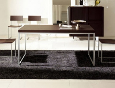 Dining table on a metal frame, Freddone - Porada