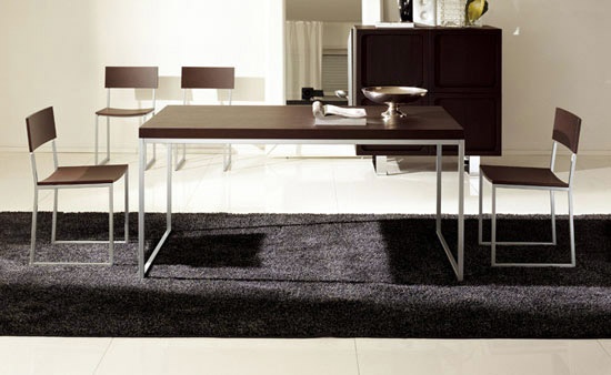 Dining table on a metal frame, Freddone - Porada