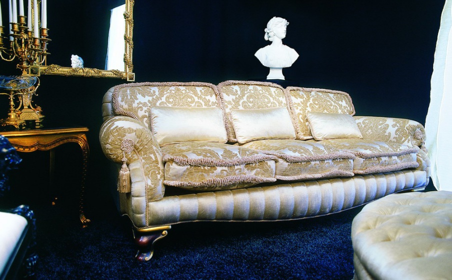 Three seater sofa with armrests-rollers, Asia - Zanaboni