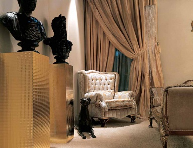 Chair with armrests-curl, Asia Bergere - Zanaboni