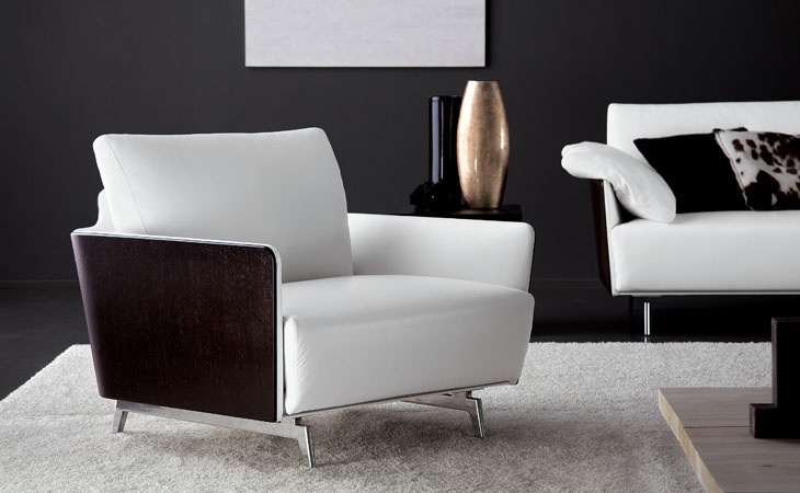 Chair in leather / textile upholstery, LIUTO - Valdichienti