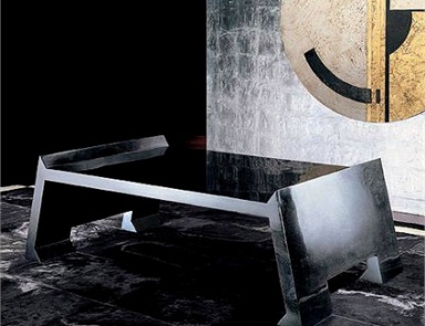 Stone table with polished top, BRANDO - Smania