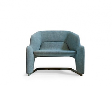 Chair steel framed leather upholstered Skate, Moroso