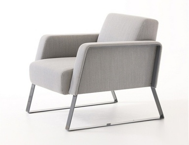 Chair steel frame fabric upholstered Stainless, Moroso