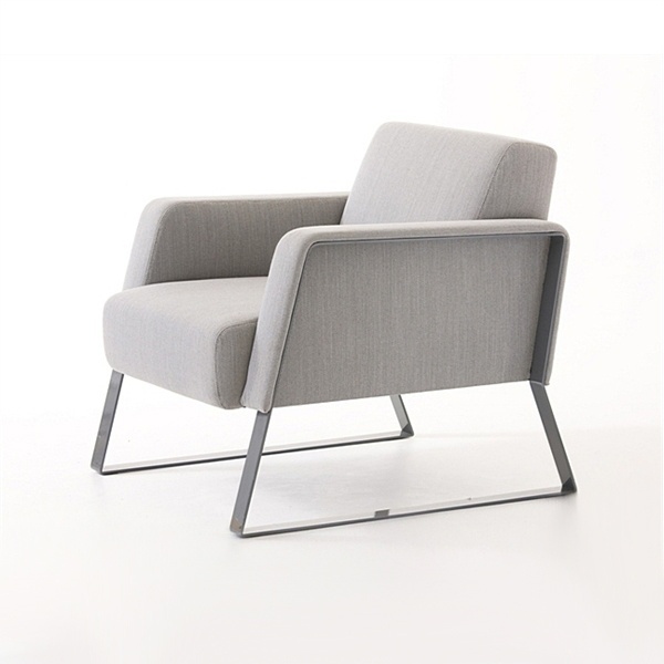 Chair steel frame fabric upholstered Stainless, Moroso