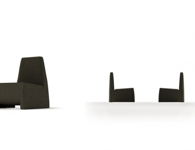 Armchair upholstered in fabric Sunk, Moroso