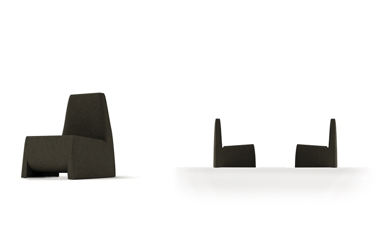 Armchair upholstered in fabric Sunk, Moroso