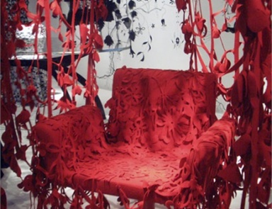 Armchair upholstered in fabric Collection Tord Boontje, Moroso