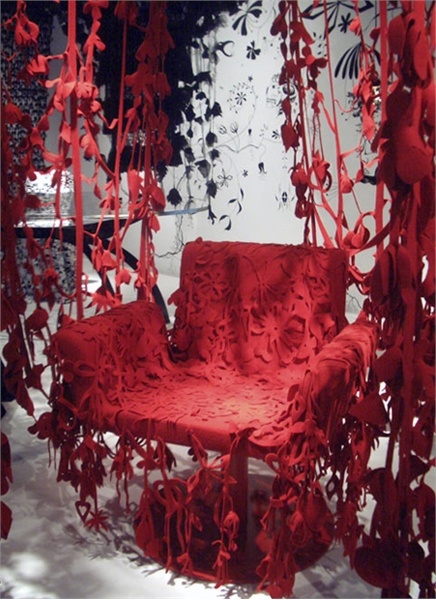 Armchair upholstered in fabric Collection Tord Boontje, Moroso