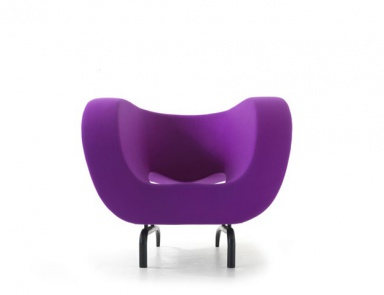 Armchair on a steel frame upholstered in fabric Victoria And Albert, Moroso