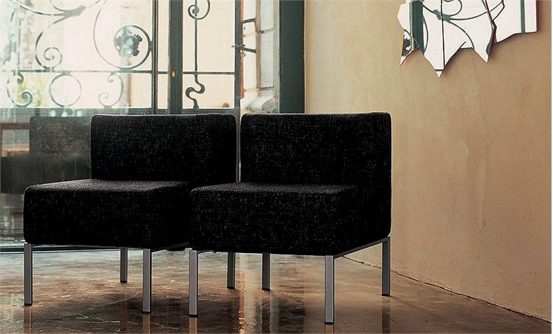 Chair steel frame upholstered Lobby, Mussi