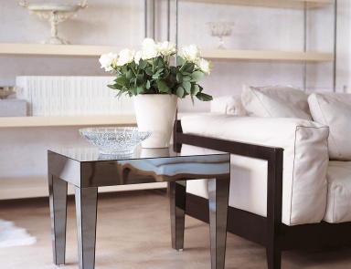 Low coffee / low table with mirror-like finish, Glitter - Porada