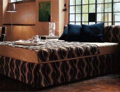 Bed on wooden frame Motivo, Mussi