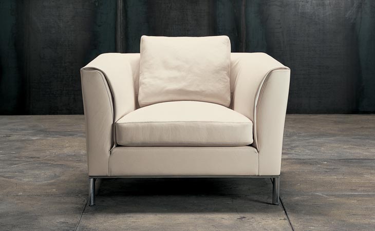 Chair in leather / textile upholstery, ACADEMY - Valdichienti