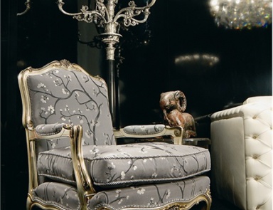 Armchair, carved decor handmade, Luigi XV - Zanaboni