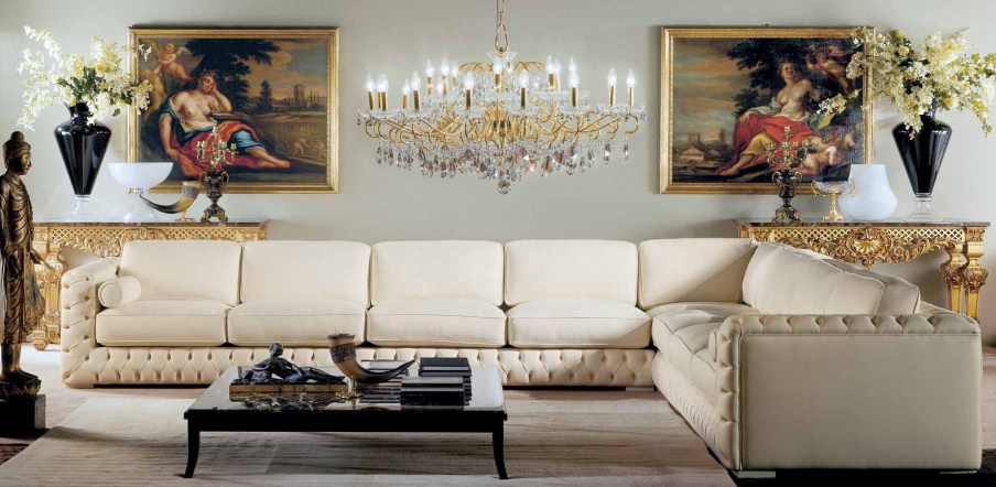 Modular sofa in "stealth" wooden frame, Oceano - Zanaboni