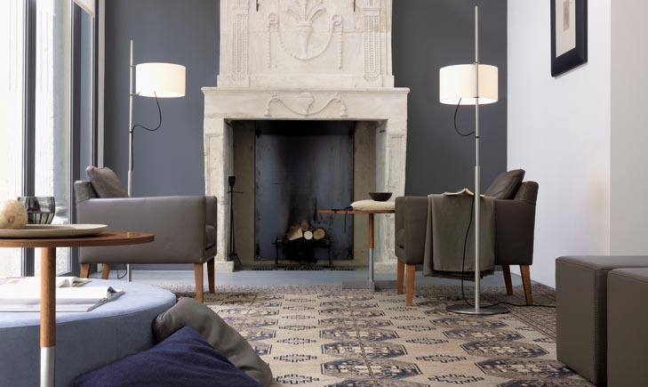 Chair in leather / textile upholstery, GIORGIA - JESSE