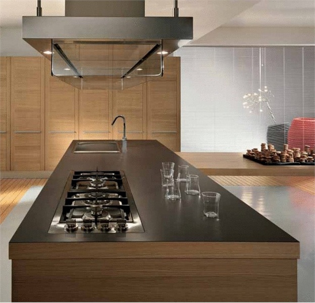 Set for the kitchen with the island Integra, Pedini