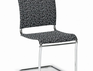 A chair on a frame of chrome-plated metal Air, Calligaris