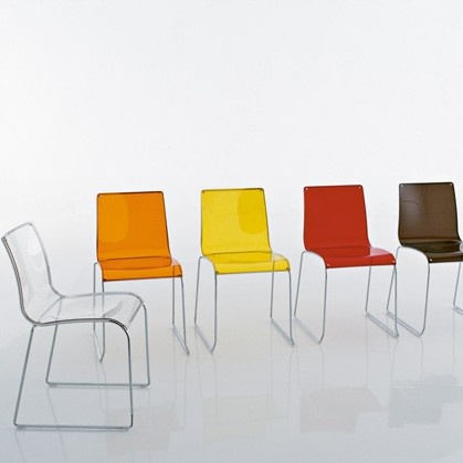 Stackable stool in steel and polycarbonate Irony, Calligaris - Luxury ...