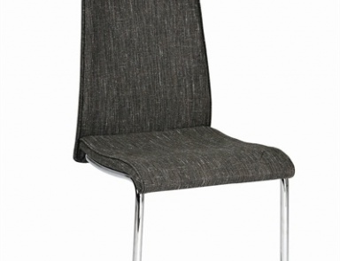 A chair on a frame of chrome plated steel upholstered Swing, Calligaris
