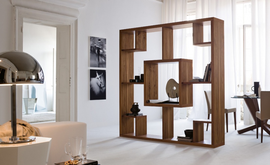 Bookcase solid walnut Gran Via, Cattelan italia