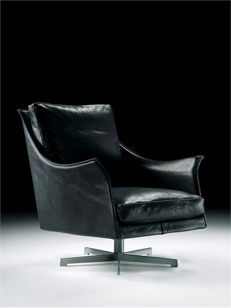 Chair swivel metal base on Boss, Flexform