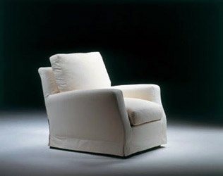Chair frame made of wood and metal with leather or fabric upholstery Eduard, Flexform