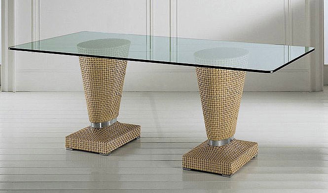 Glass dining table, CALLIX Dec - Smania