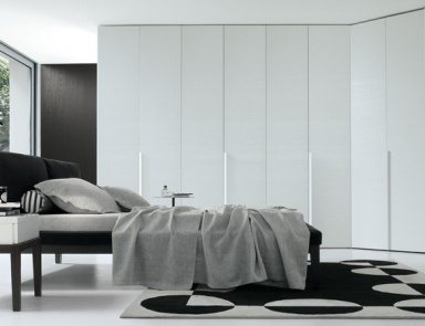 Double bed with upholstered headboard, BEL AMI - JESSE