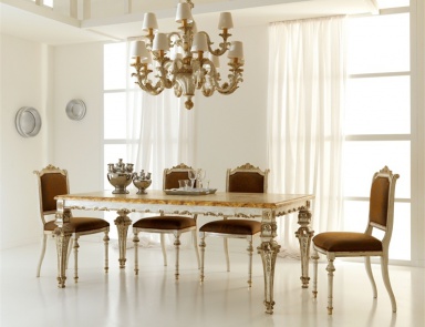 Dining table for wedge-figured legs Silvano Grifoni