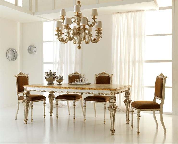 Dining table for wedge-figured legs Silvano Grifoni