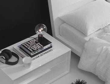 Bedside table with wood dark oak FEEL, Jesse