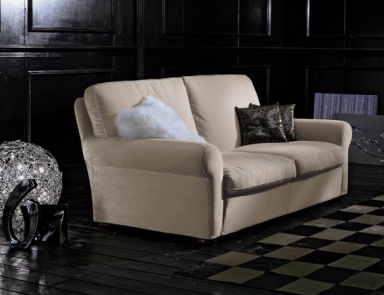 Sofa in leather upholstery, TANCREDI - Valdichienti