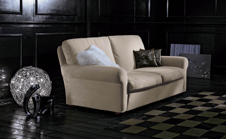 Sofa in leather upholstery, TANCREDI - Valdichienti