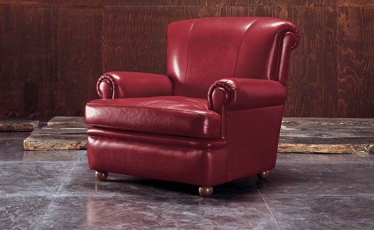 Chair in leather upholstery, CENTURIONE - Valdichienti