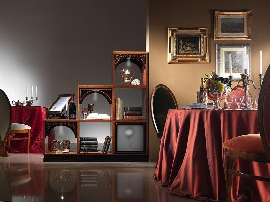 Bookcase solid walnut DV01, Carpanelli