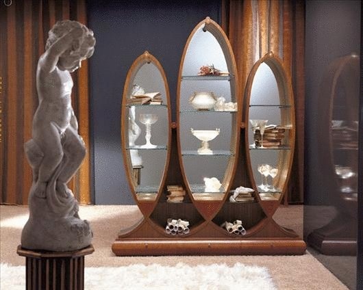 Showcase made from solid cherry or Zebrano VE24, Carpanelli