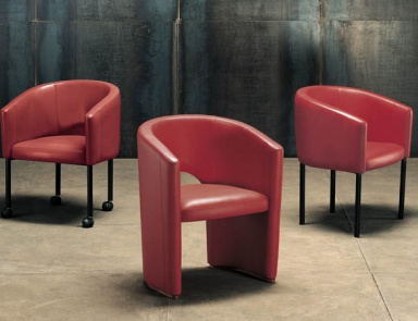 Chair in leather upholstery, NOELIA - Valdichienti