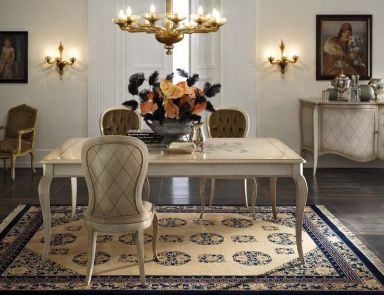 Dining table with inlay, PREGNO