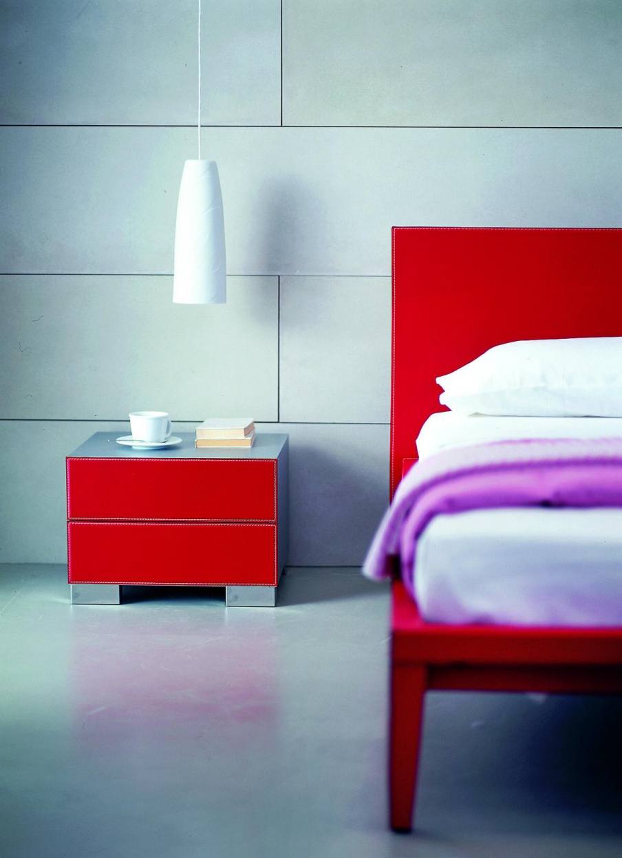Bedside table bedside on the wooden frame Dandy 2, Cattelan Italia