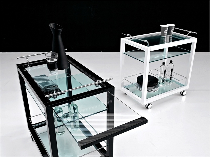 A bar of solid wenge and steel Profil, Cattelan Italia