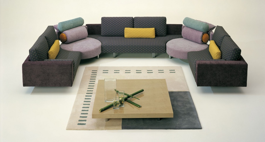 Corner sofa with metal legs Compasso Milton, Il Loft